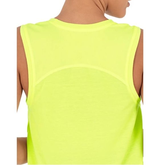 Womens Athletic Works 2 Racerback Tank Tops Size XS 0/2 Acid Yellow Workout NWT - Picture 3 of 4